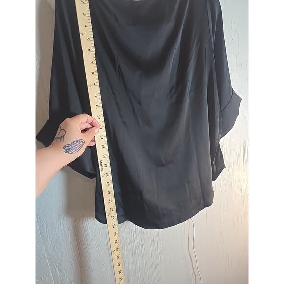 NWT H&M Peplum Blouse Size 14 Classic Black Office Staple Winter Fall Chic - Picture 6 of 7